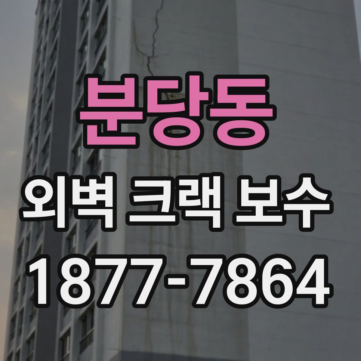 분당동 외벽 크랙 보수