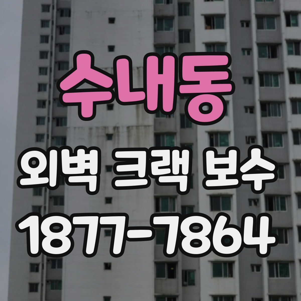 수내동 외벽 크랙 보수