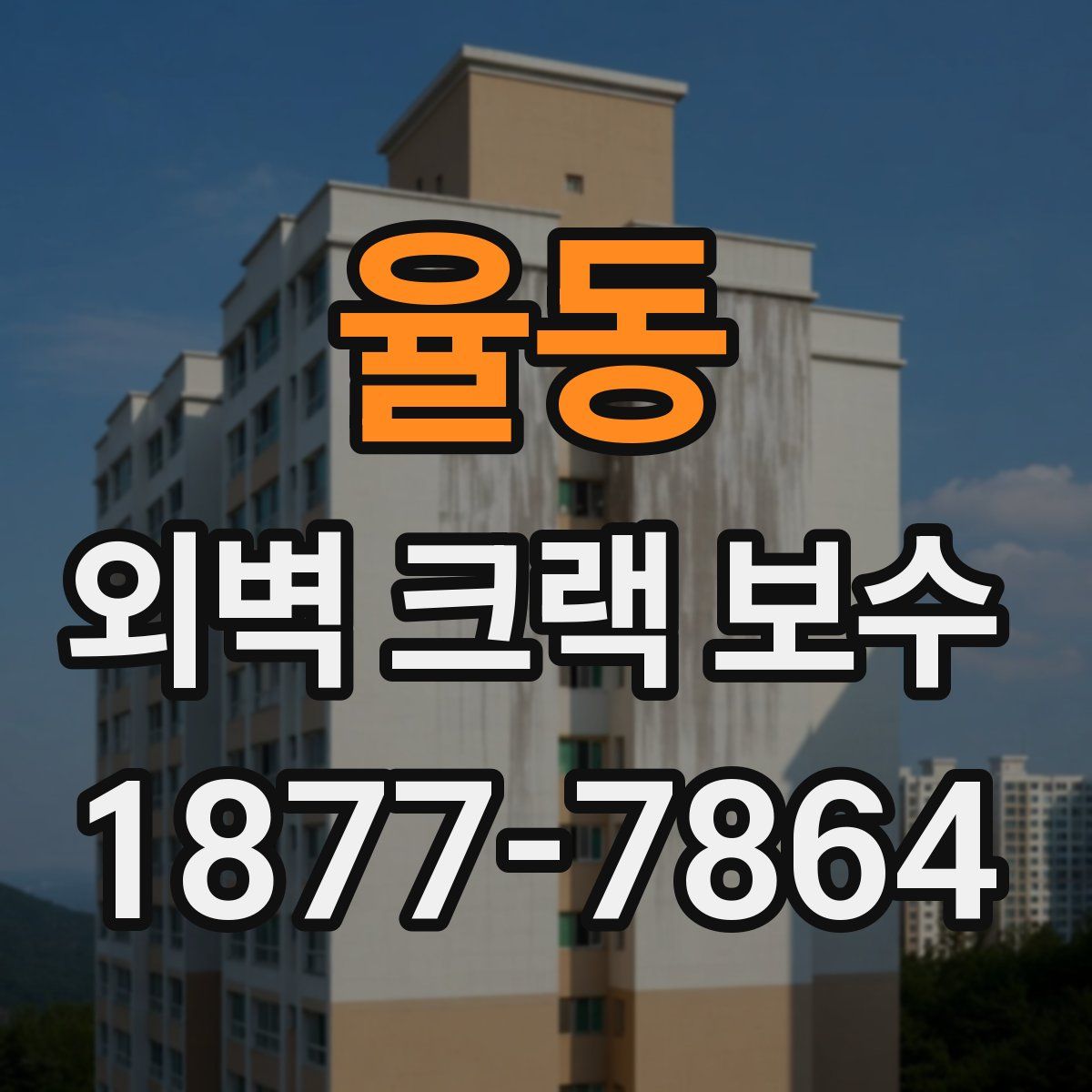 율동 외벽 크랙 보수