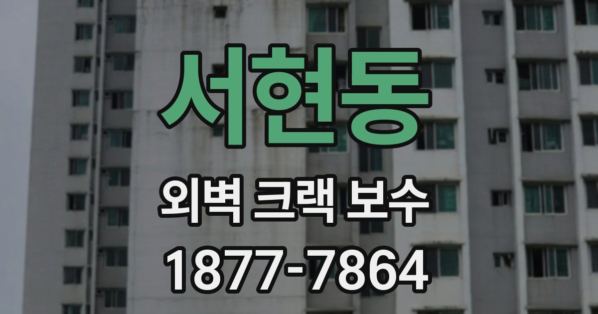 서현동 외벽 크랙 보수
