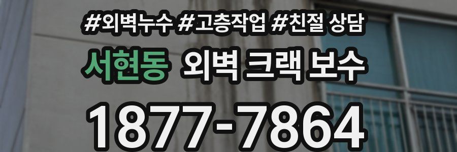 서현동 외벽 크랙 보수