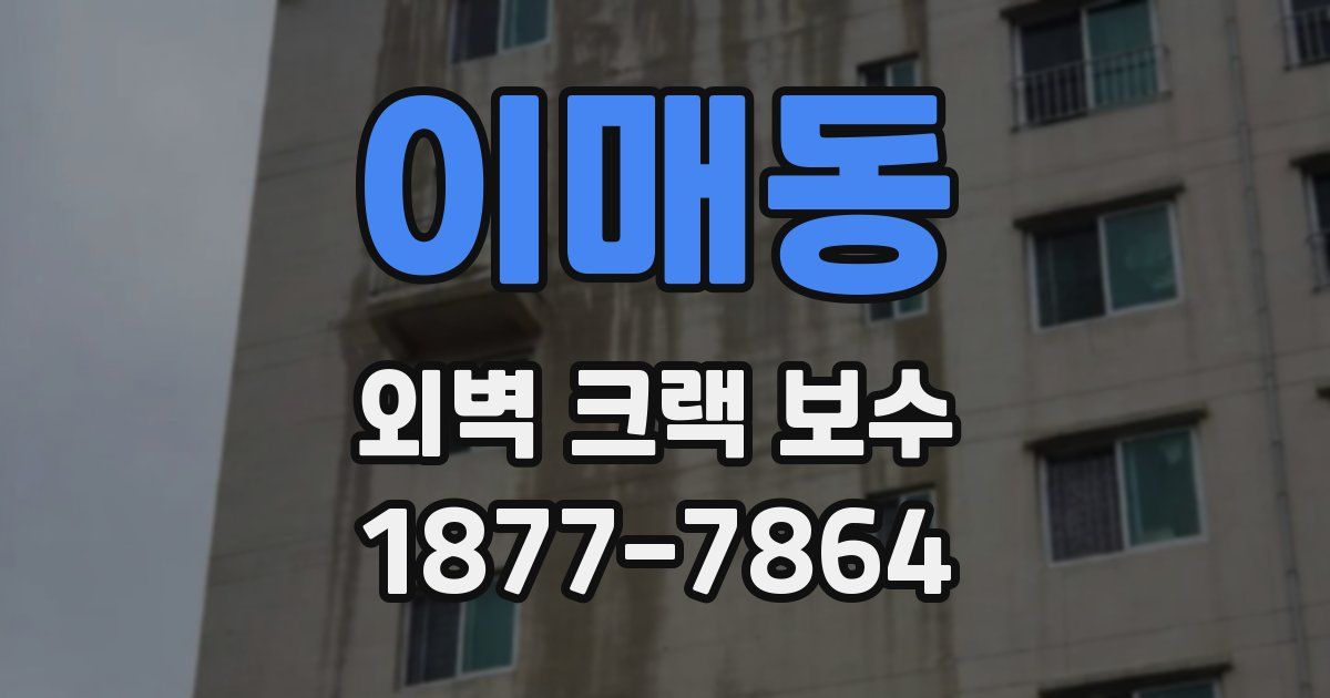 이매동 외벽 크랙 보수