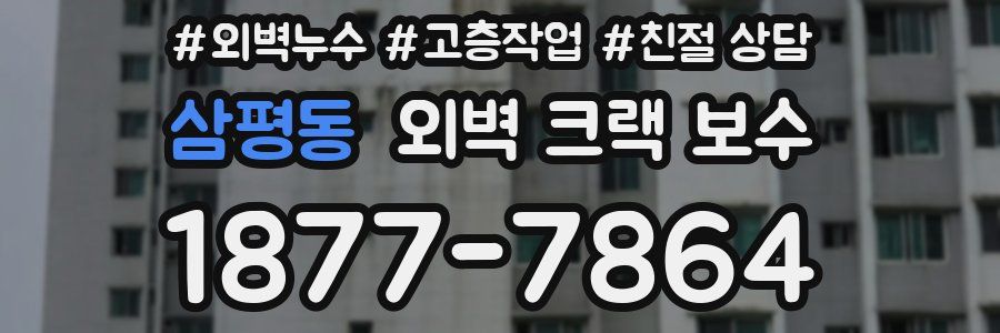 삼평동 외벽 크랙 보수