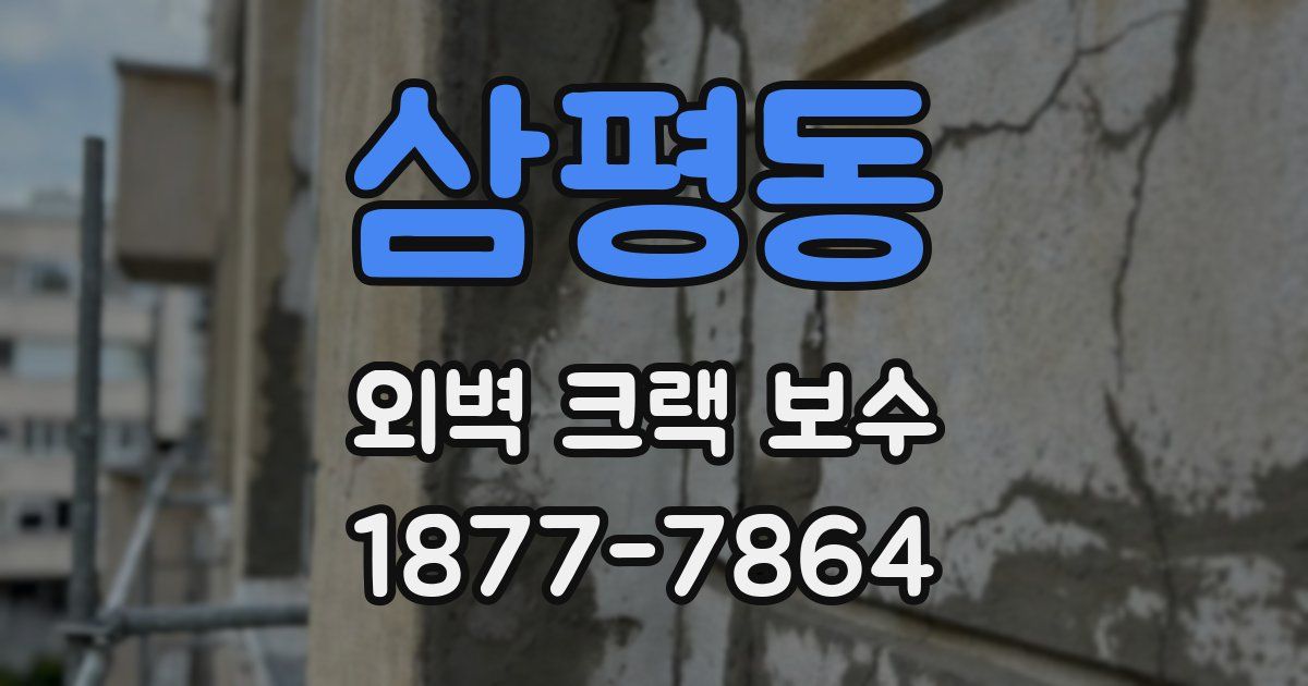 삼평동 외벽 크랙 보수