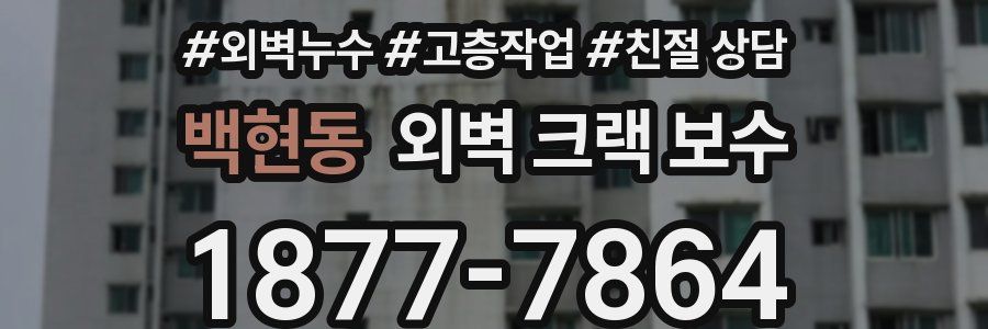 백현동 외벽 크랙 보수