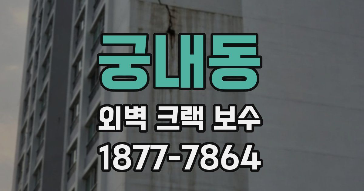 궁내동 외벽 크랙 보수