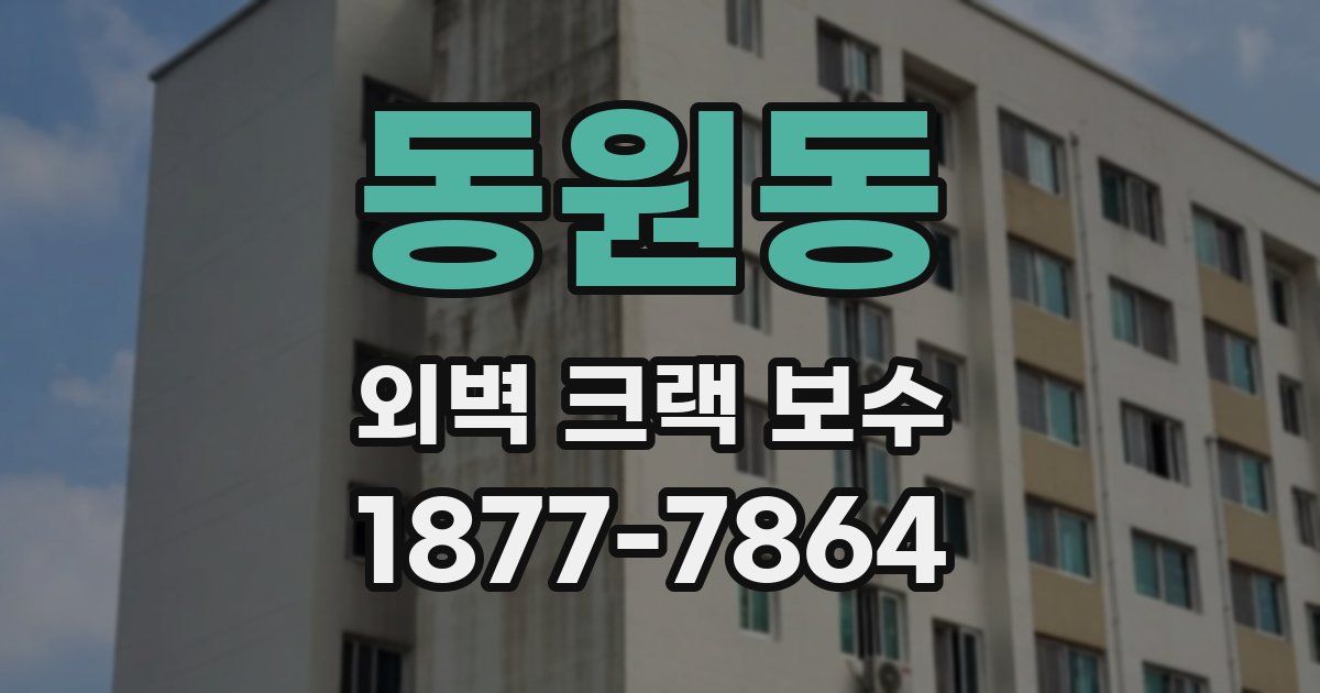 동원동 외벽 크랙 보수