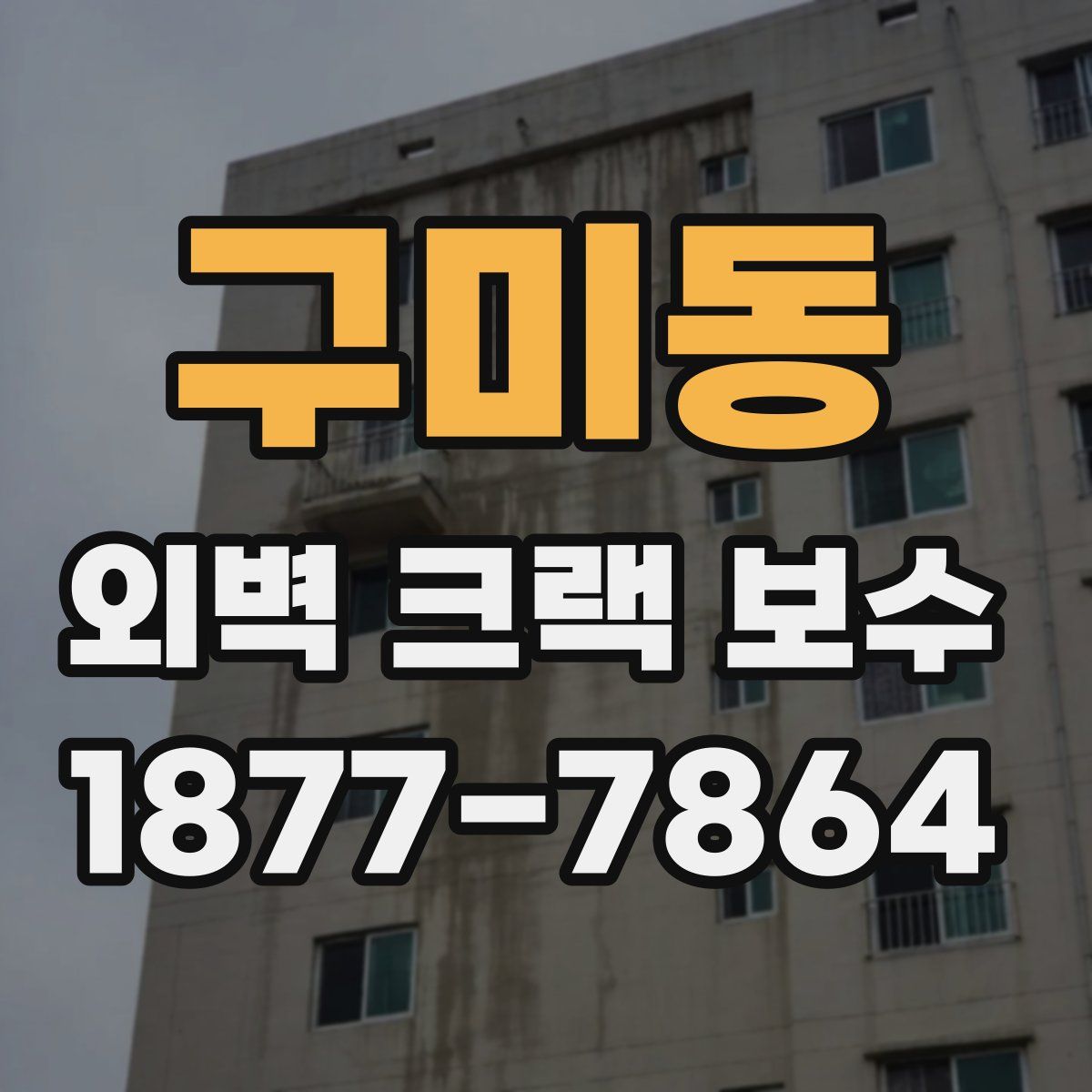 구미동 외벽 크랙 보수