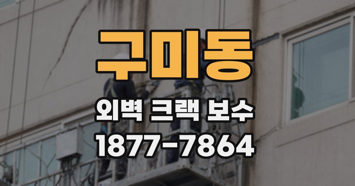 구미동 외벽 크랙 보수