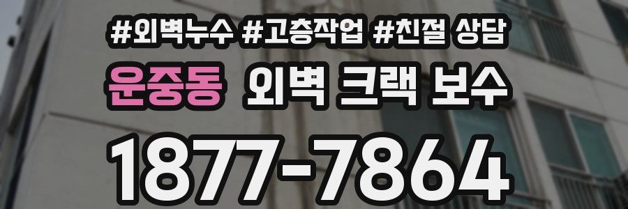 운중동 외벽 크랙 보수