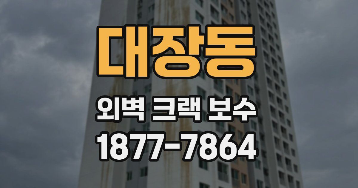 대장동 외벽 크랙 보수