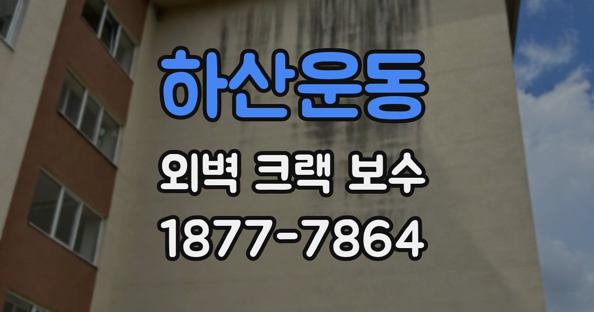 하산운동 외벽 크랙 보수