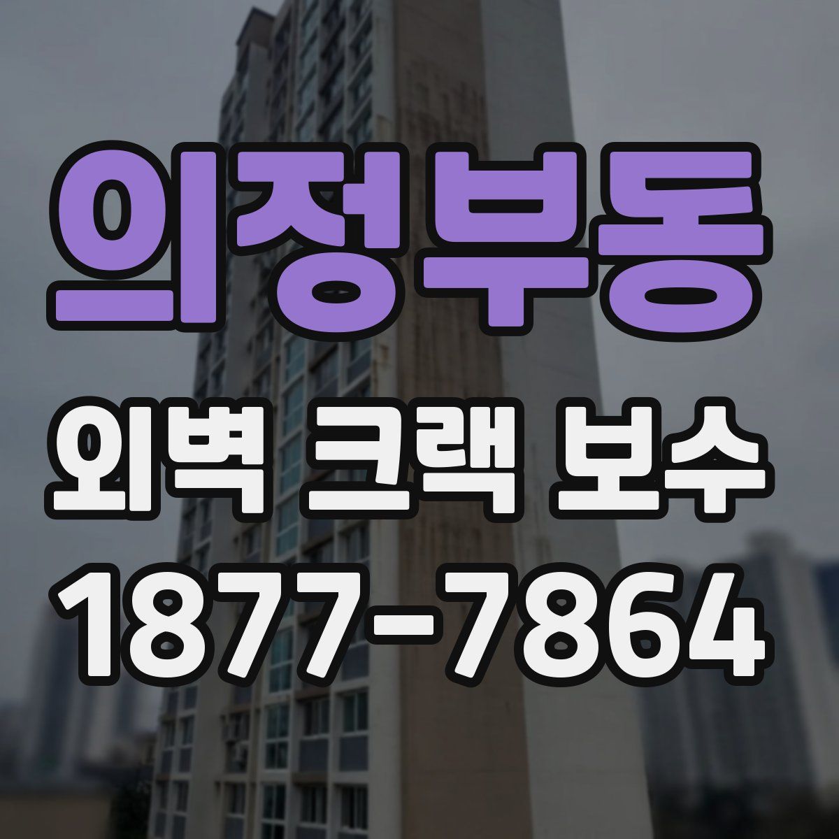 의정부동 외벽 크랙 보수