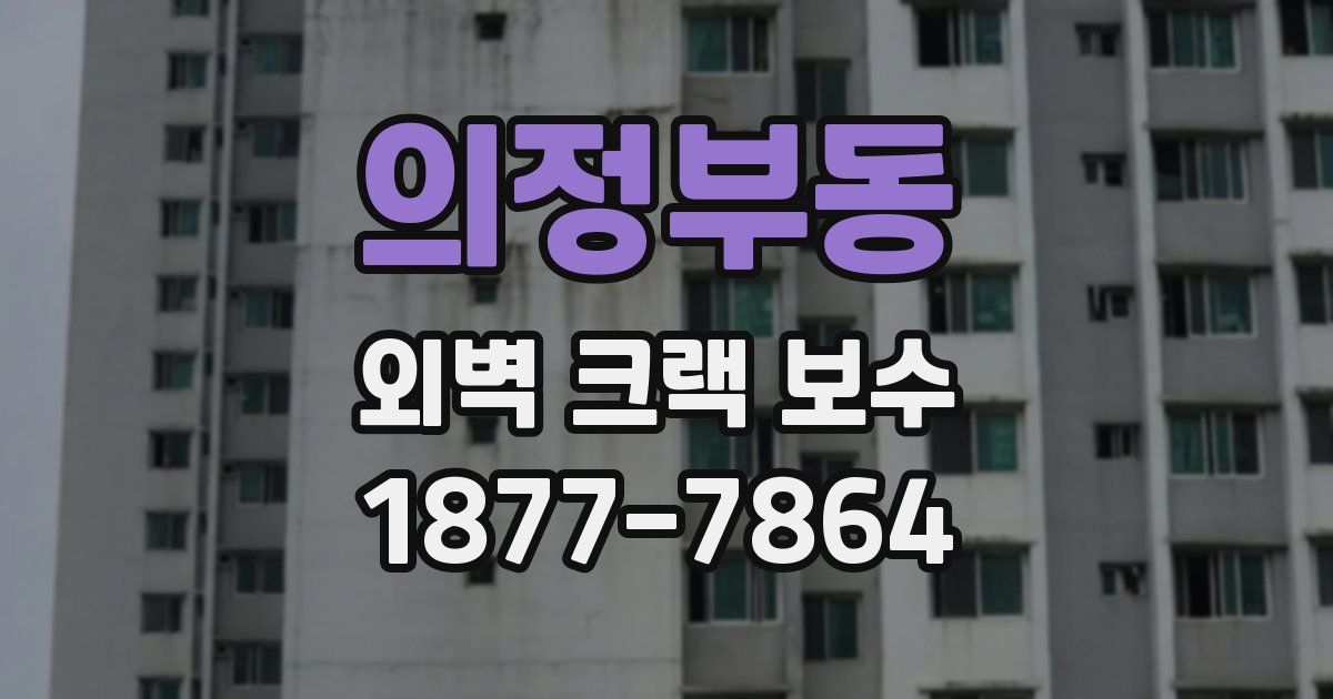 의정부동 외벽 크랙 보수