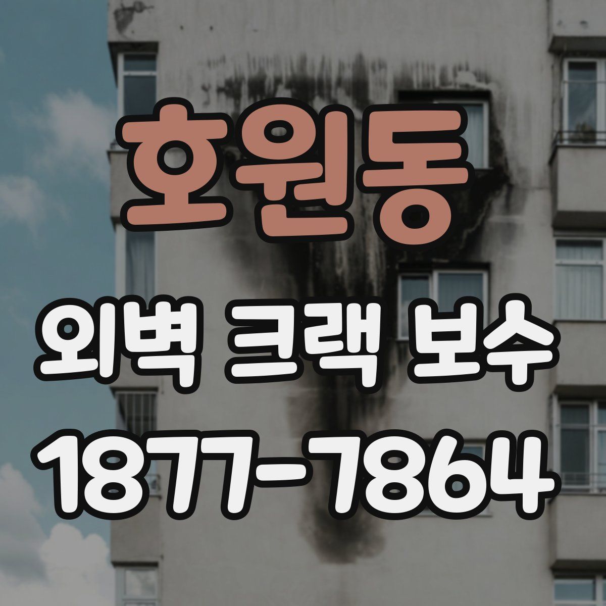 호원동 외벽 크랙 보수