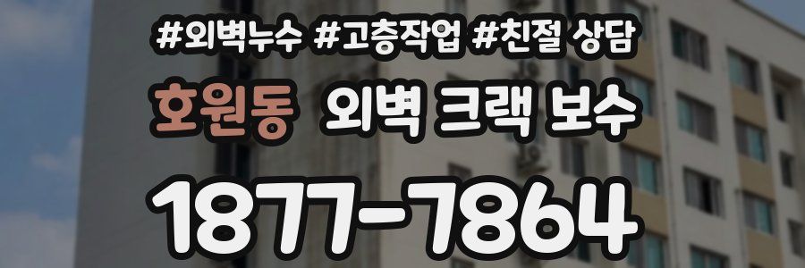 호원동 외벽 크랙 보수