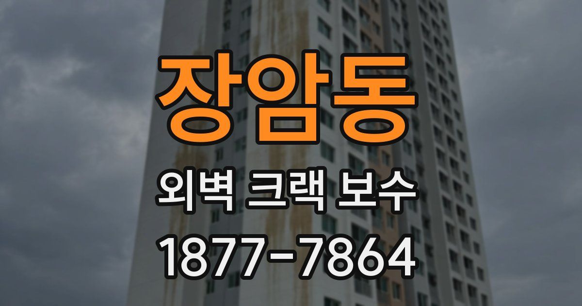 장암동 외벽 크랙 보수