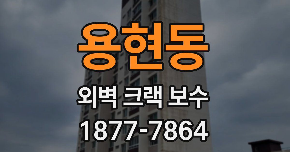 용현동 외벽 크랙 보수