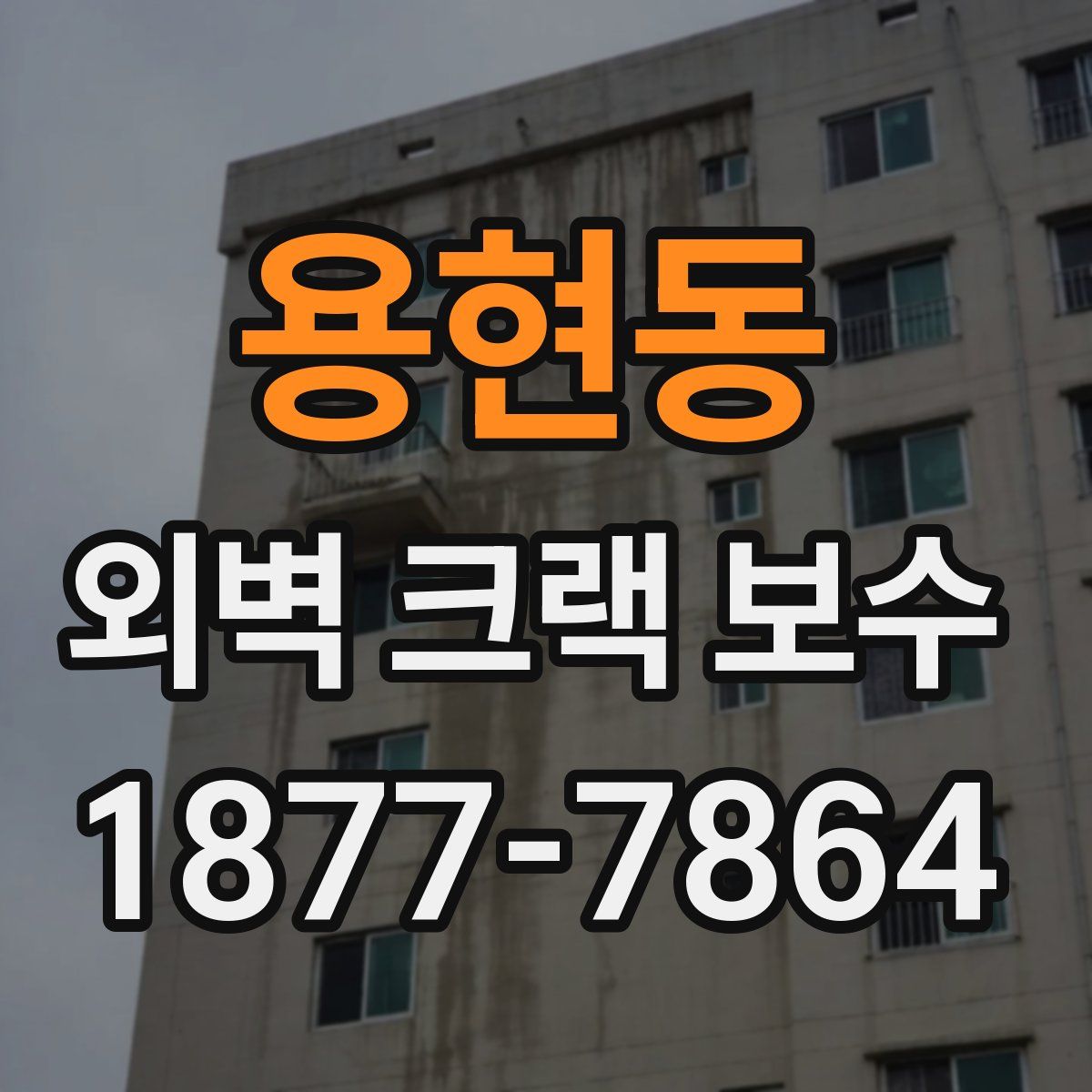 용현동 외벽 크랙 보수