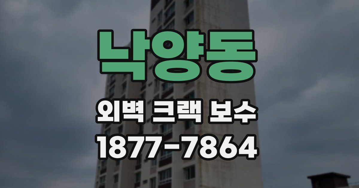 낙양동 외벽 크랙 보수