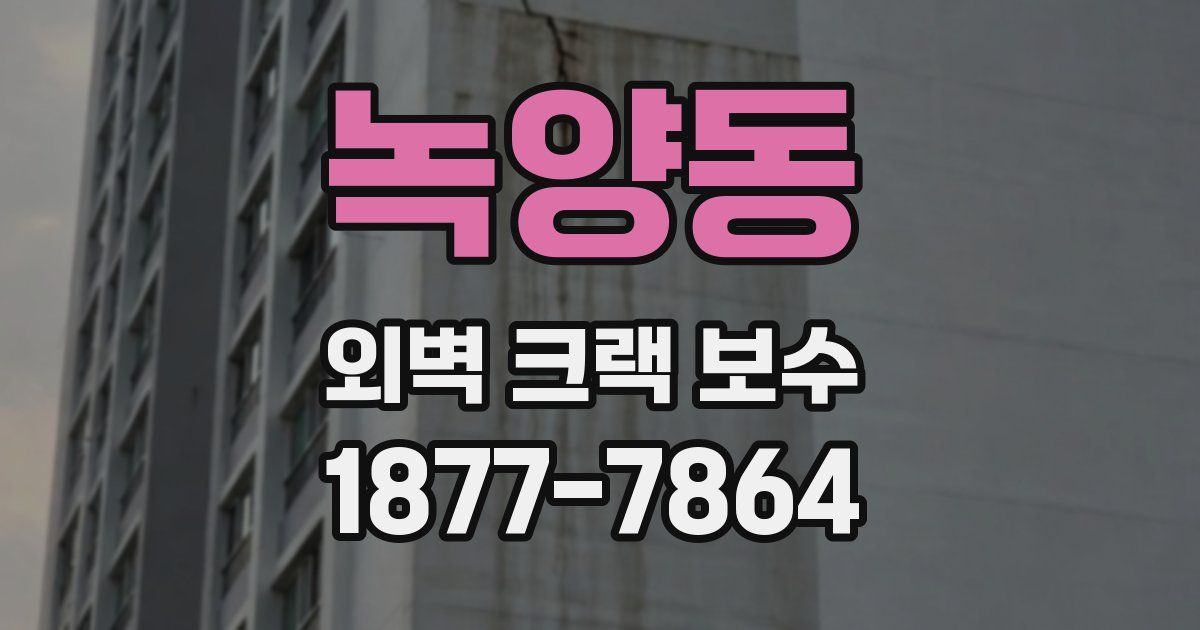 녹양동 외벽 크랙 보수
