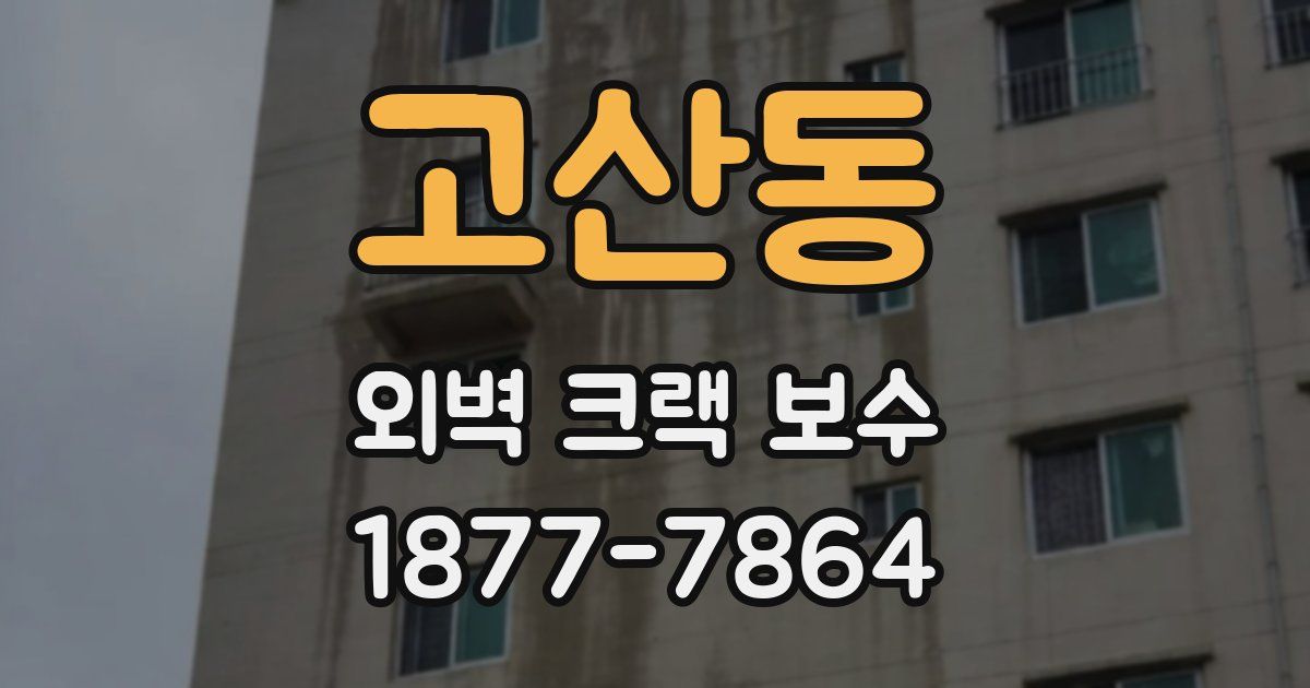 고산동 외벽 크랙 보수