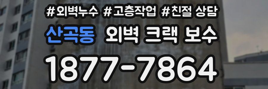 산곡동 외벽 크랙 보수