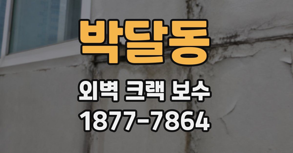 박달동 외벽 크랙 보수