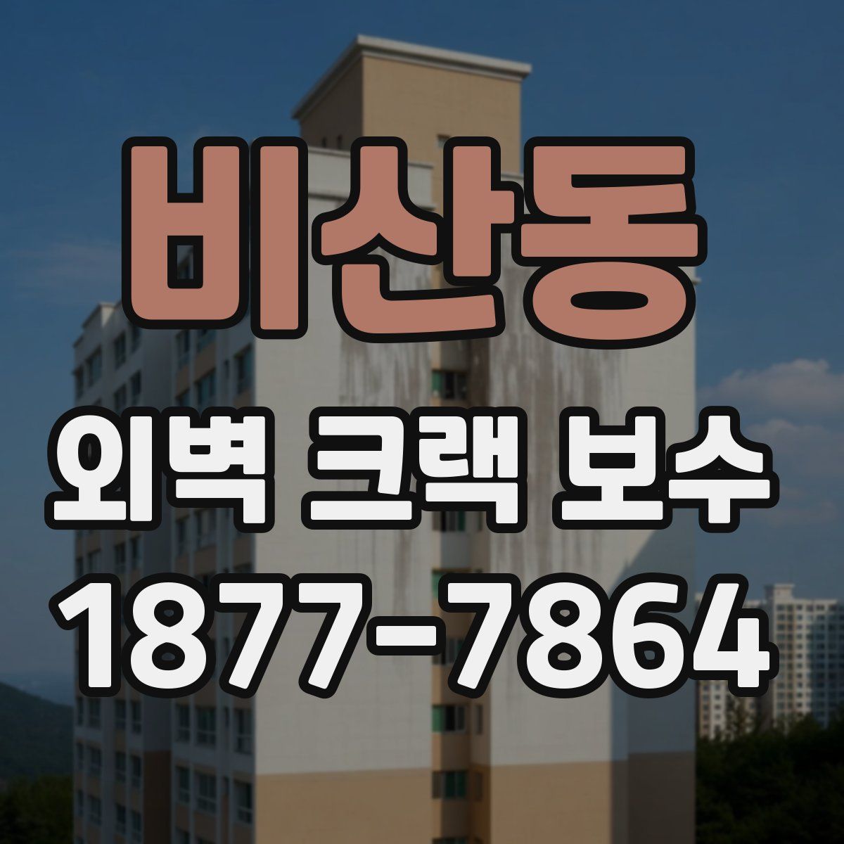 비산동 외벽 크랙 보수