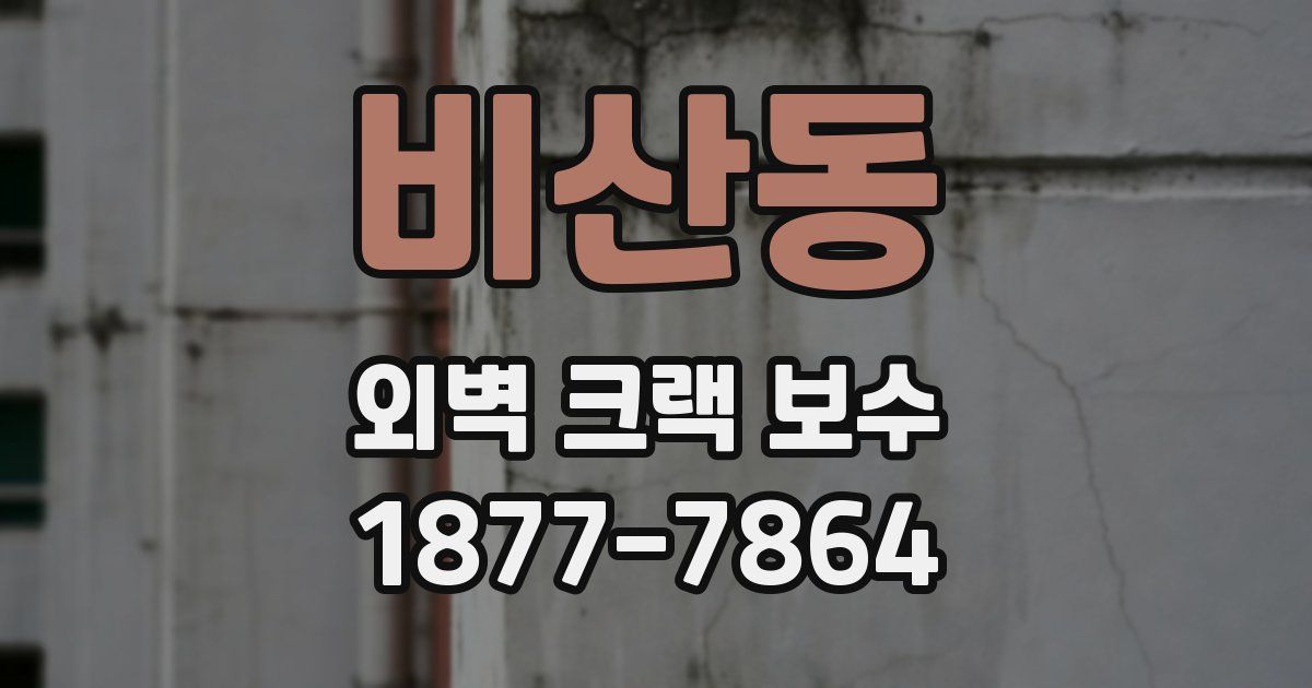 비산동 외벽 크랙 보수