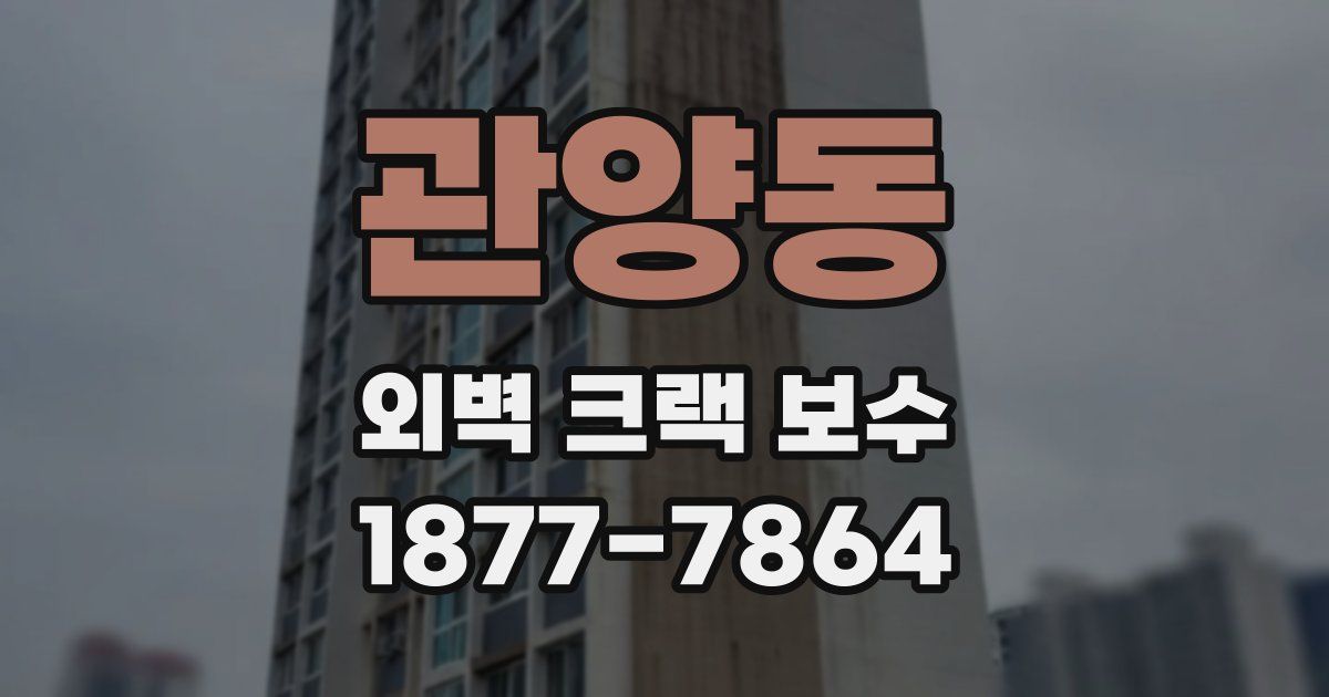 관양동 외벽 크랙 보수