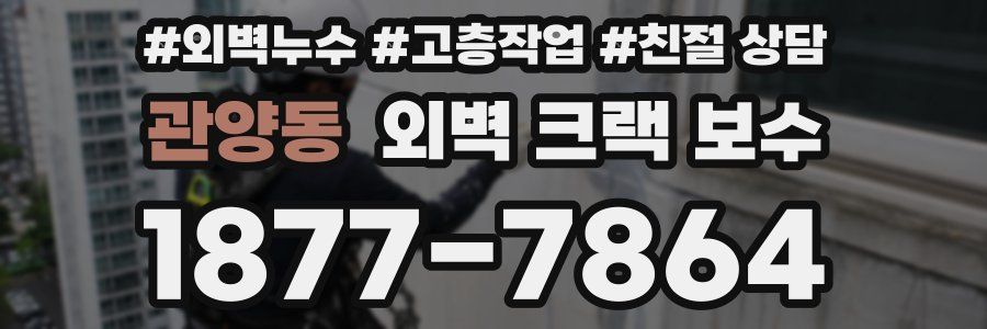 관양동 외벽 크랙 보수