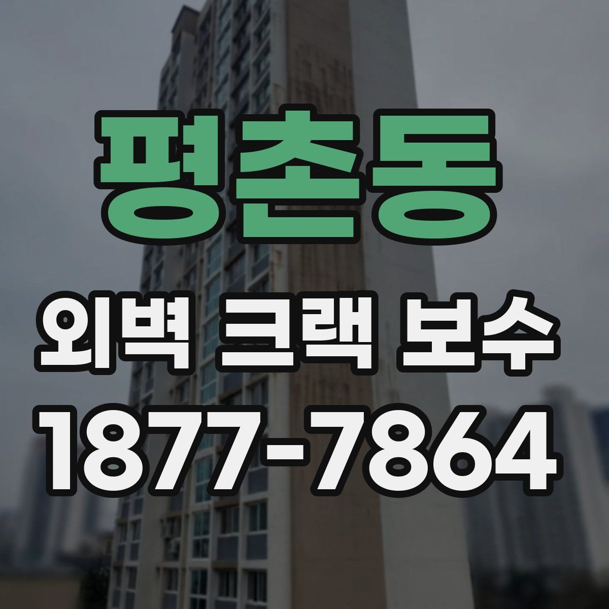 평촌동 외벽 크랙 보수