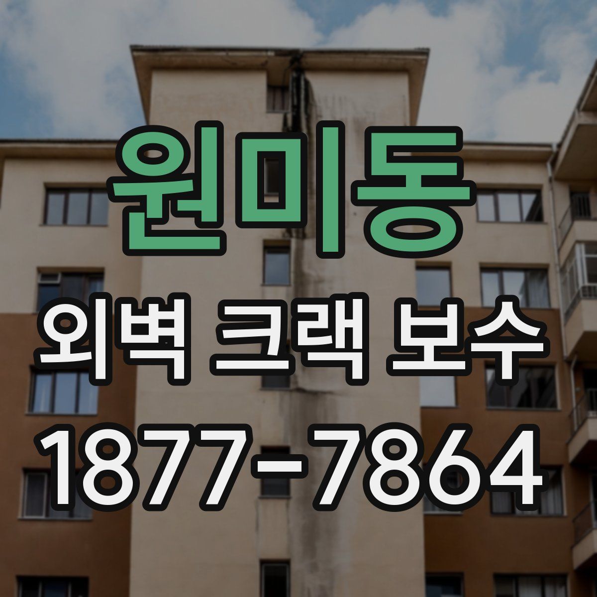 원미동 외벽 크랙 보수