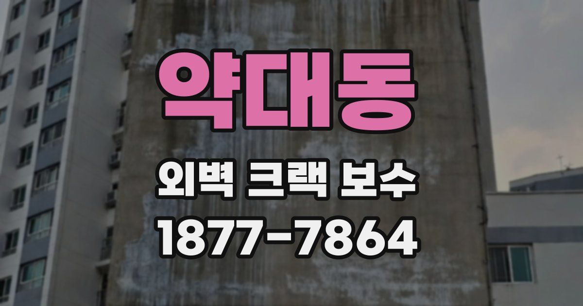 약대동 외벽 크랙 보수