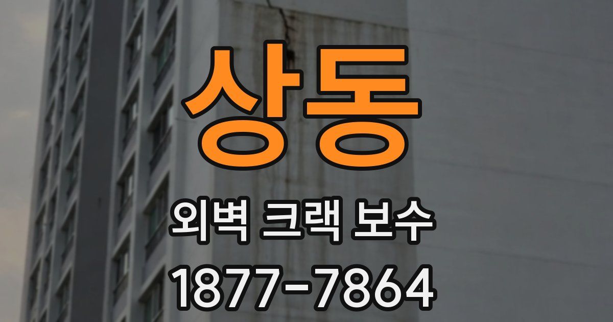상동 외벽 크랙 보수