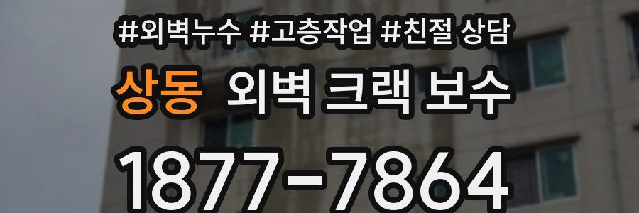 상동 외벽 크랙 보수