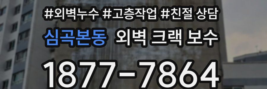 심곡본동 외벽 크랙 보수