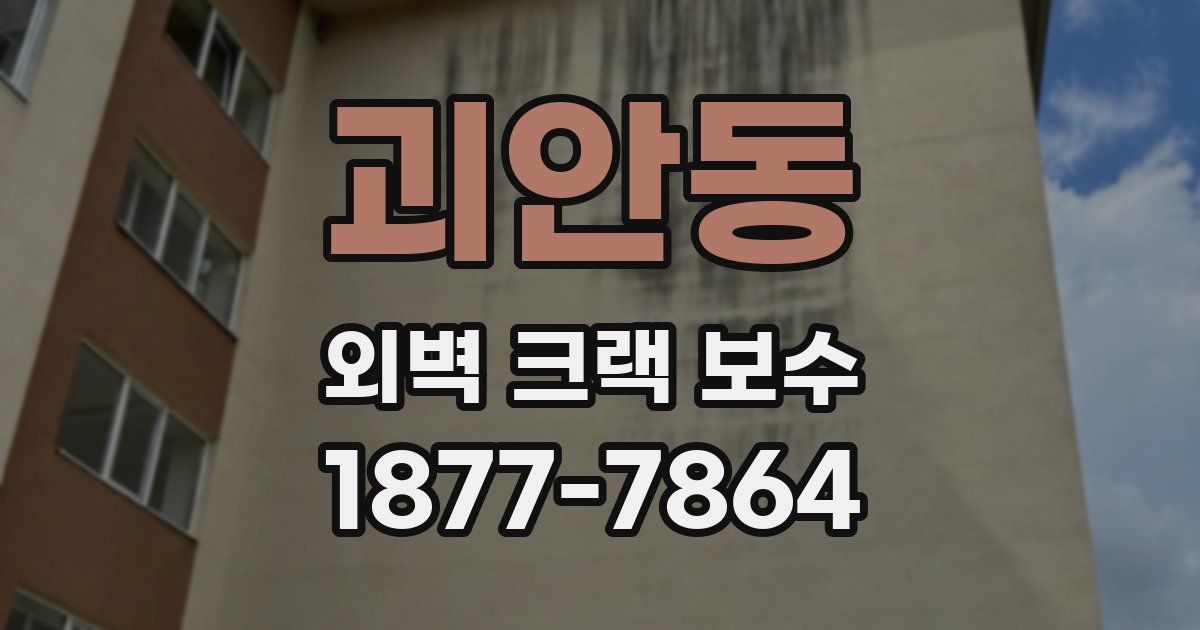 괴안동 외벽 크랙 보수