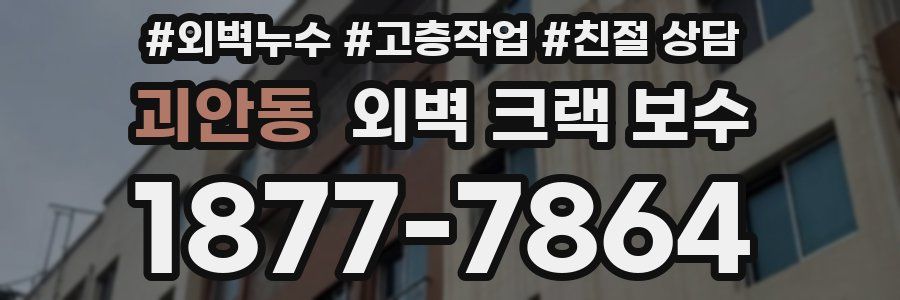 괴안동 외벽 크랙 보수