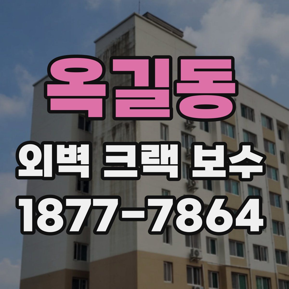 옥길동 외벽 크랙 보수