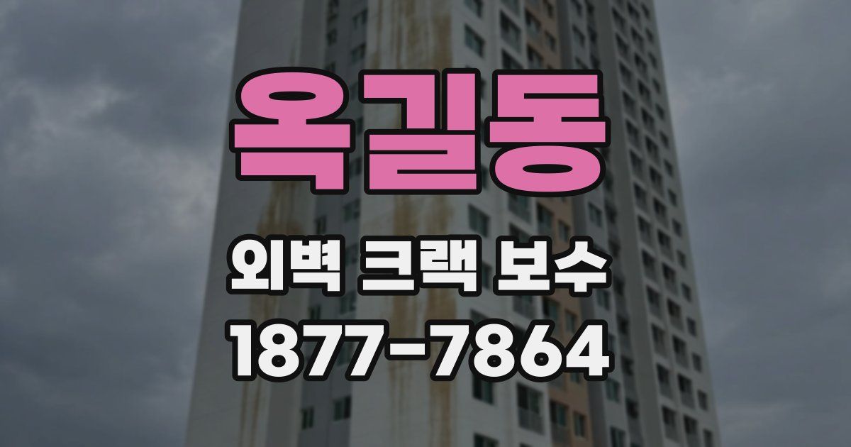 옥길동 외벽 크랙 보수