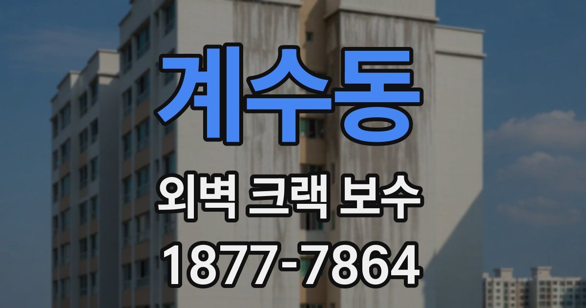 계수동 외벽 크랙 보수