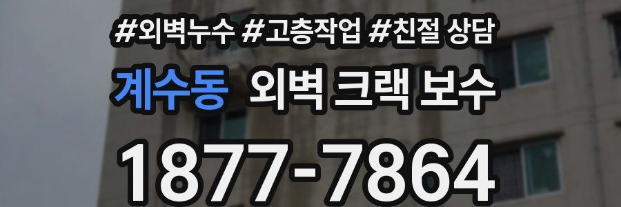 계수동 외벽 크랙 보수
