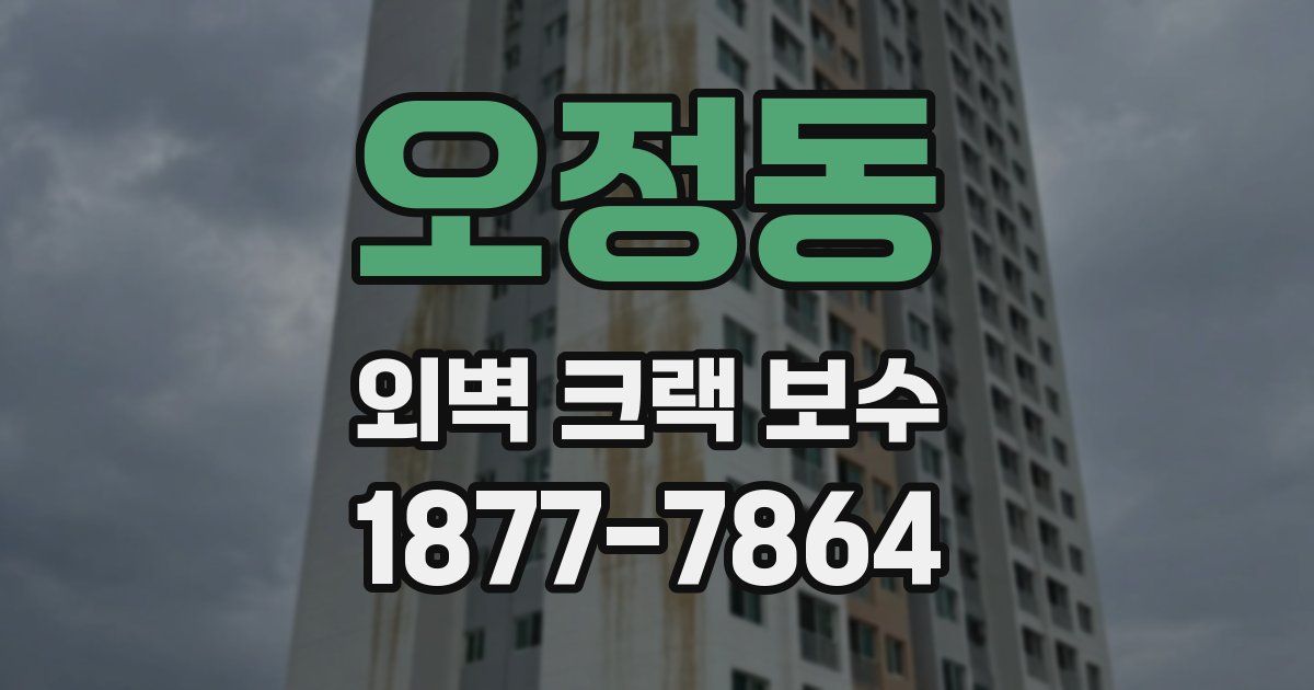 오정동 외벽 크랙 보수
