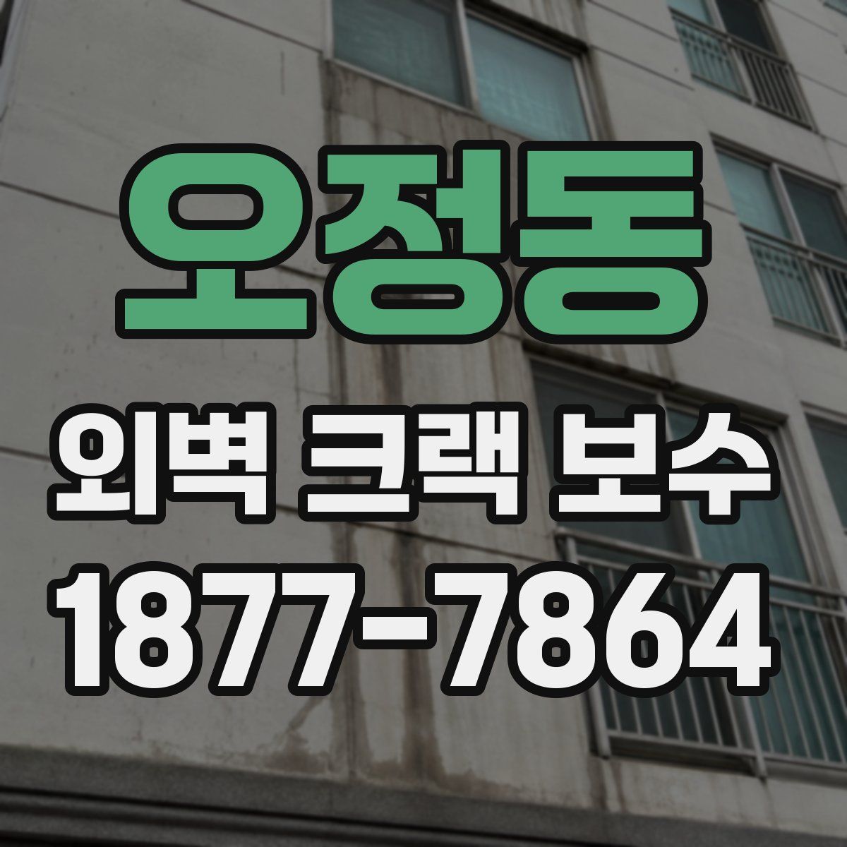 오정동 외벽 크랙 보수