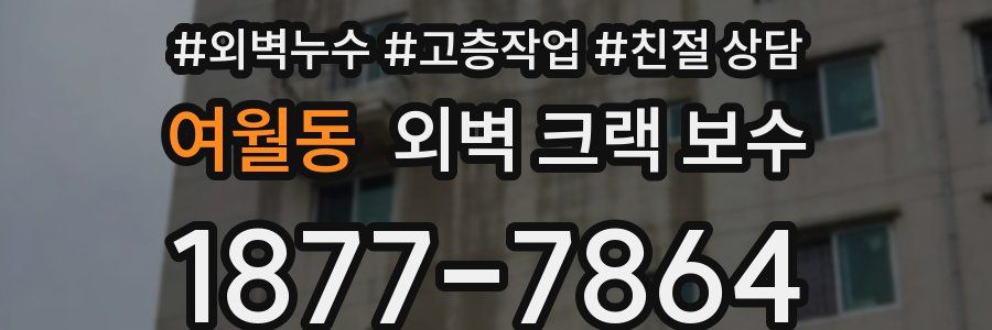 여월동 외벽 크랙 보수