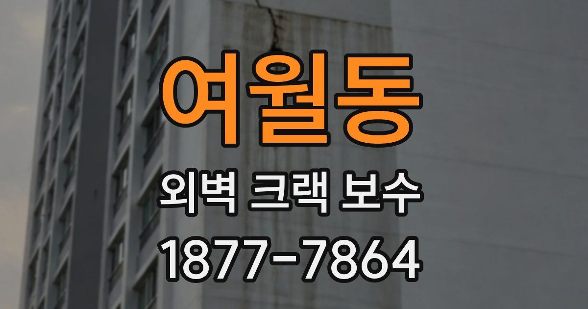여월동 외벽 크랙 보수