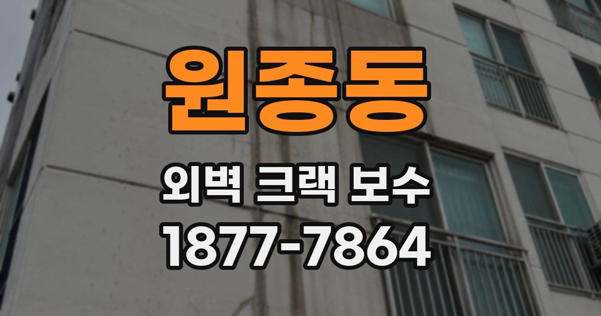 원종동 외벽 크랙 보수