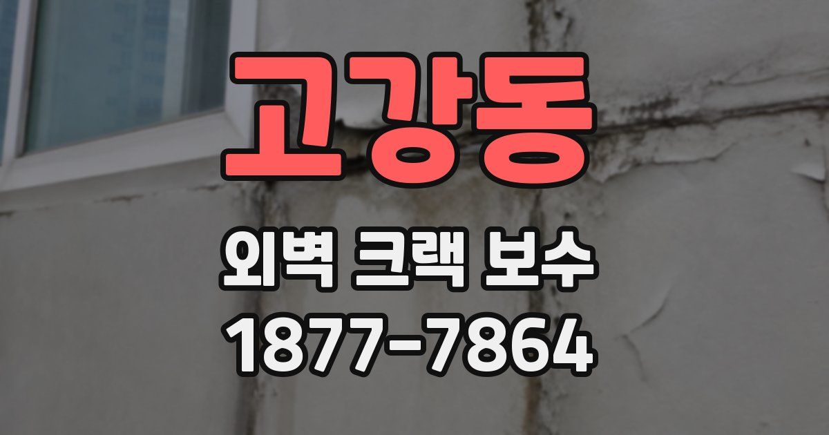 고강동 외벽 크랙 보수